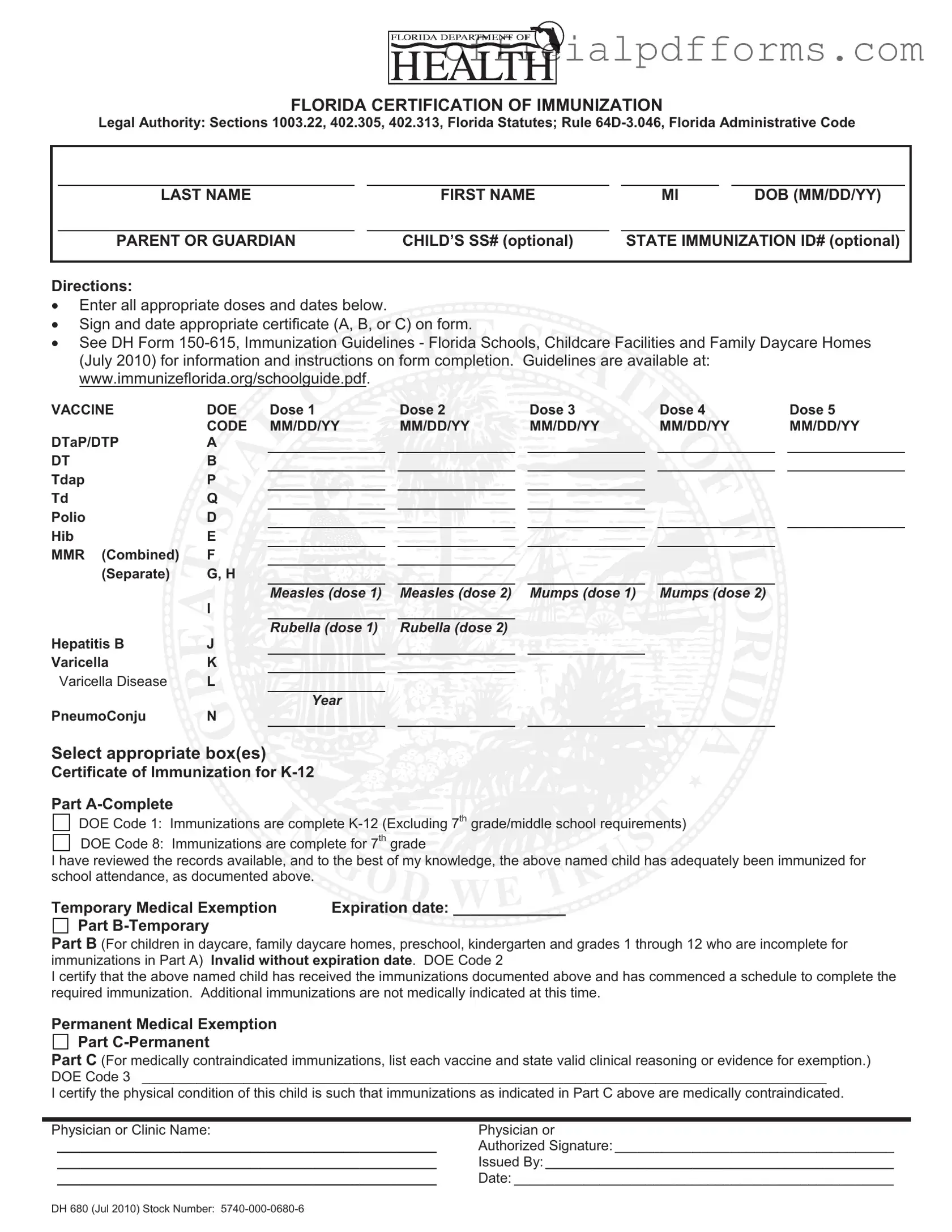 Fill in a Valid 680 Form