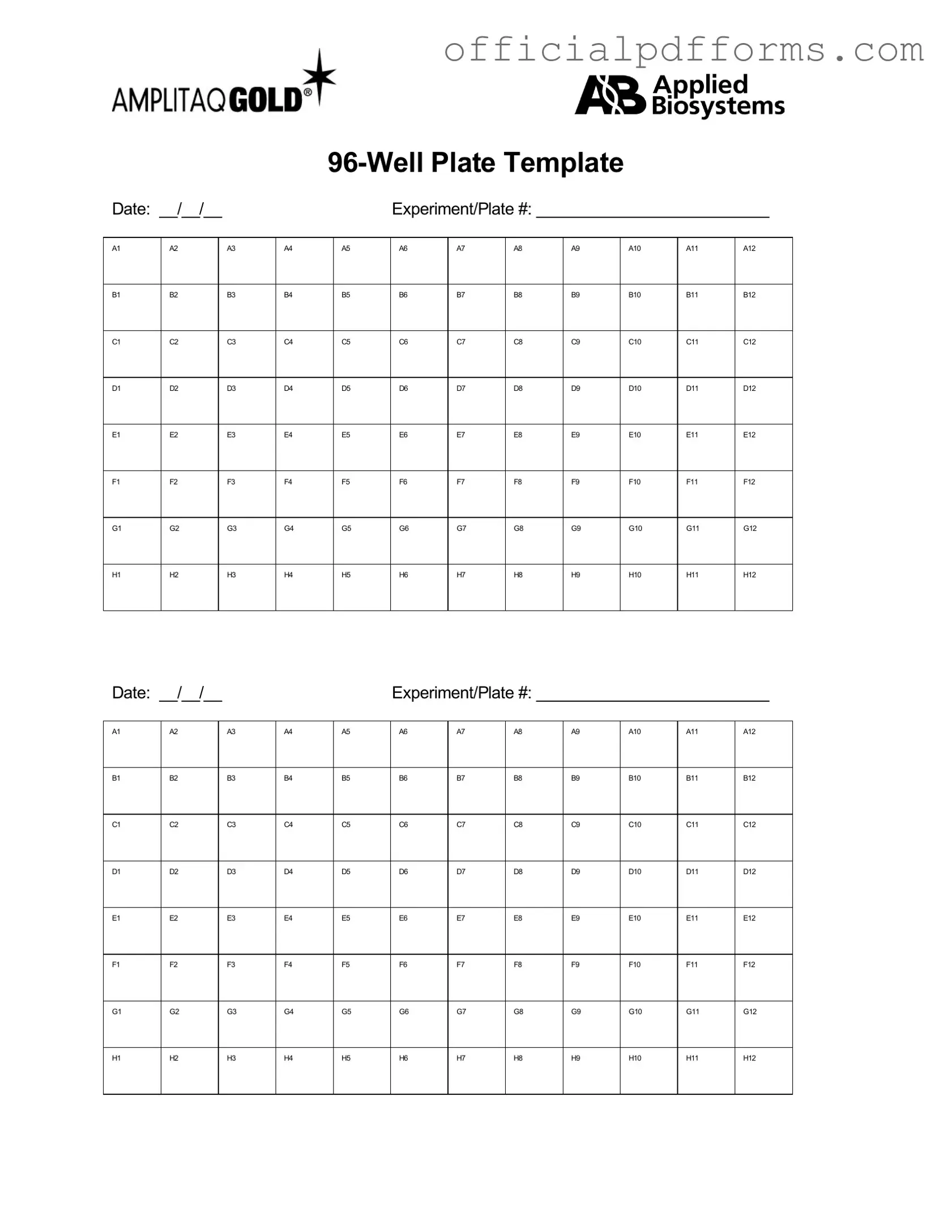 Fill in a Valid 96 Well Form