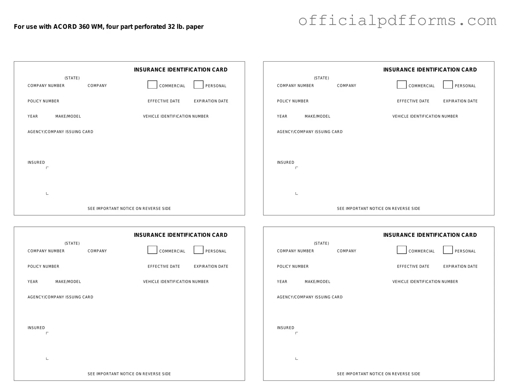 Fill in a Valid Acord 50 WM Form
