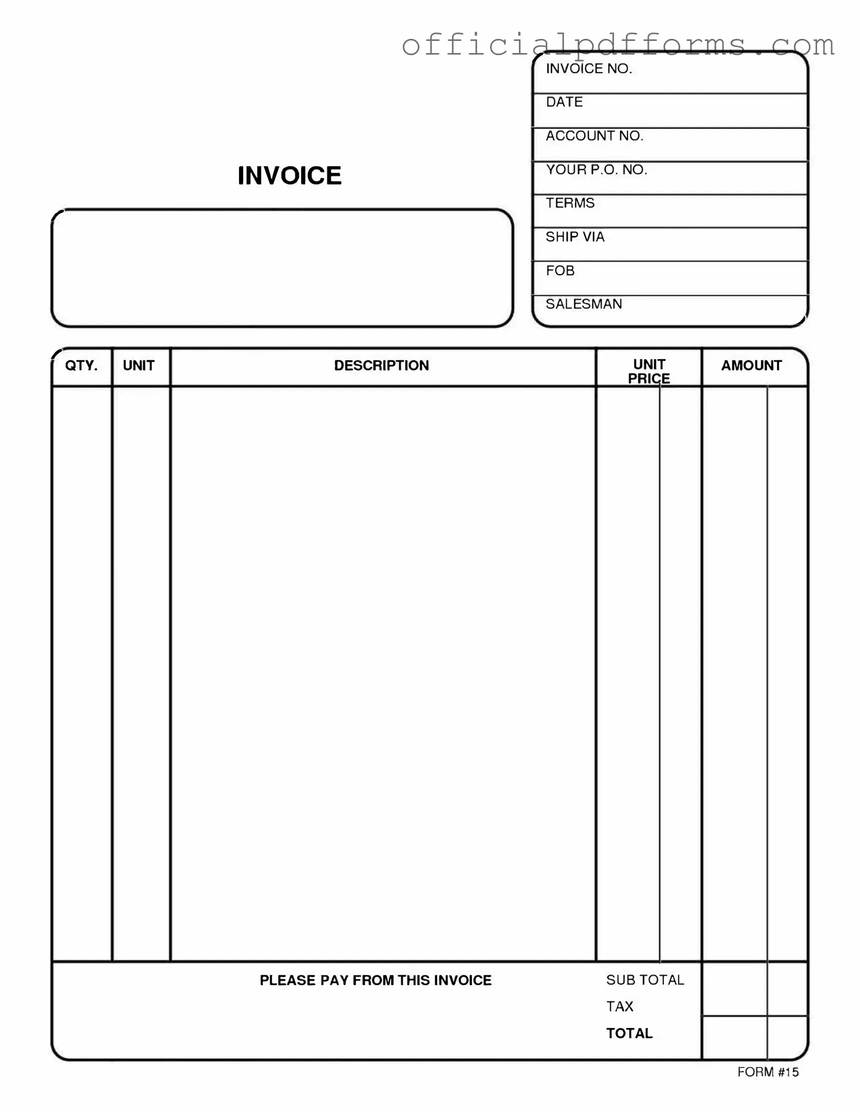 Fill in a Valid Free And Invoice Pdf Form
