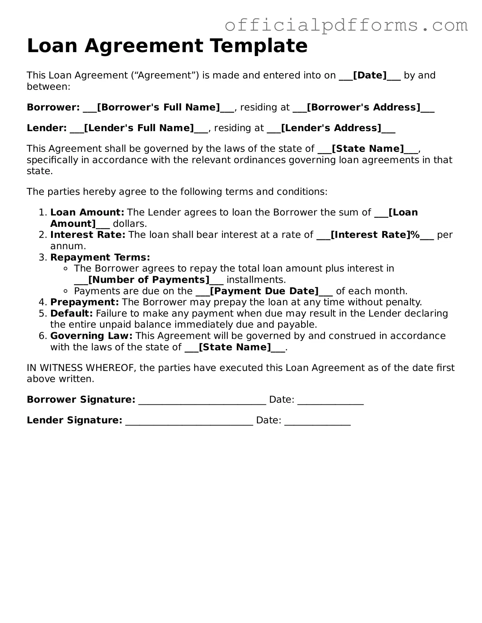 Valid Loan Agreement Document