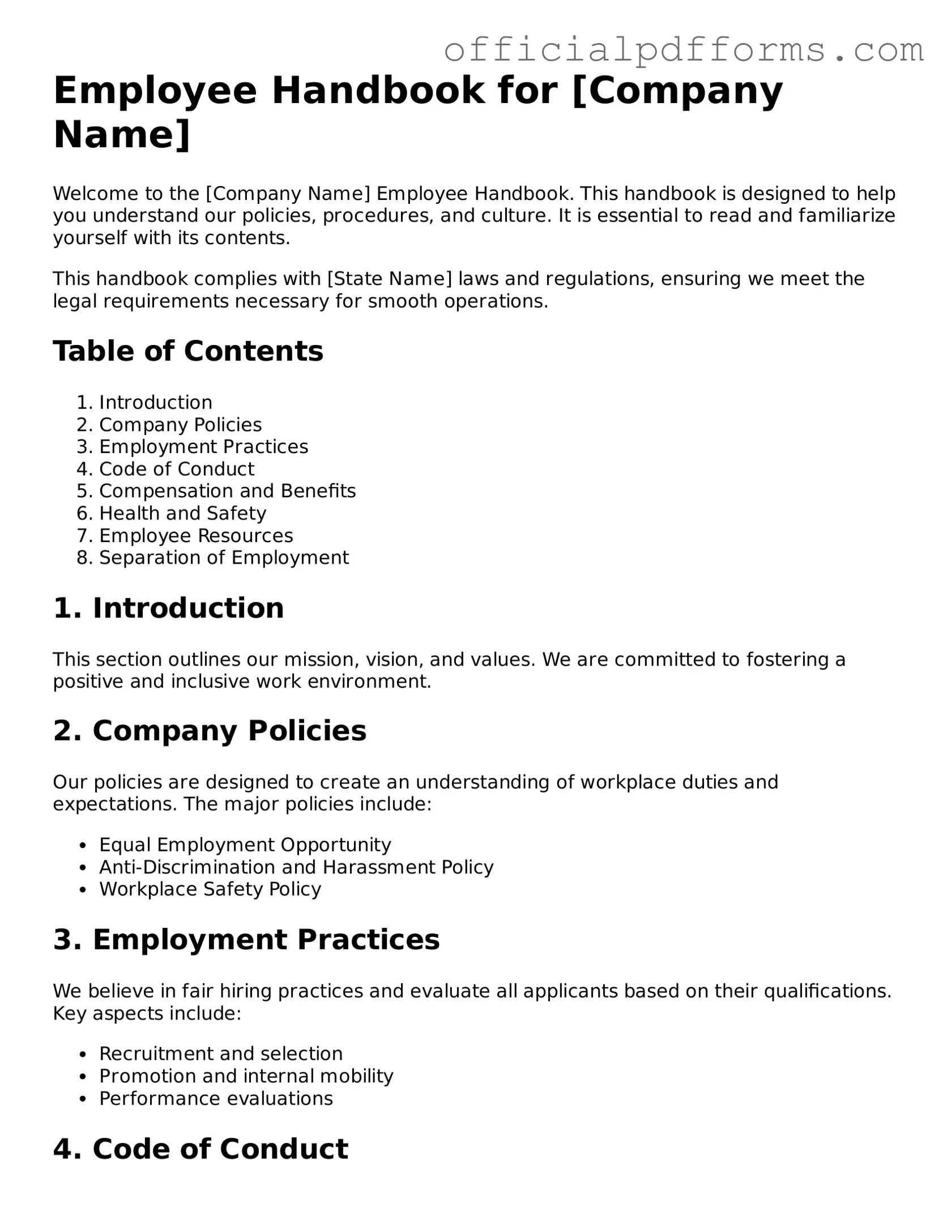 Valid Employee Handbook Document