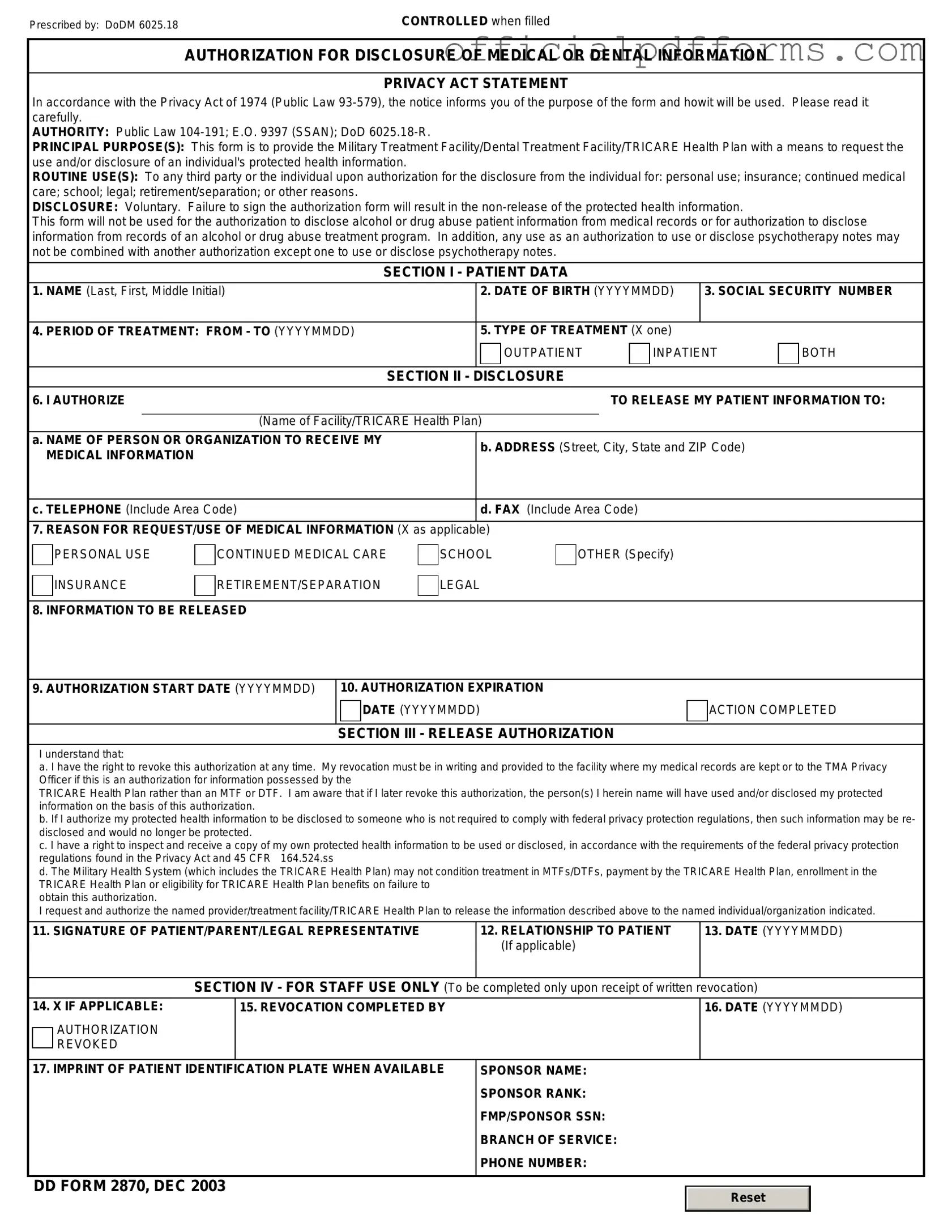 Fill in a Valid DD 2870 Form