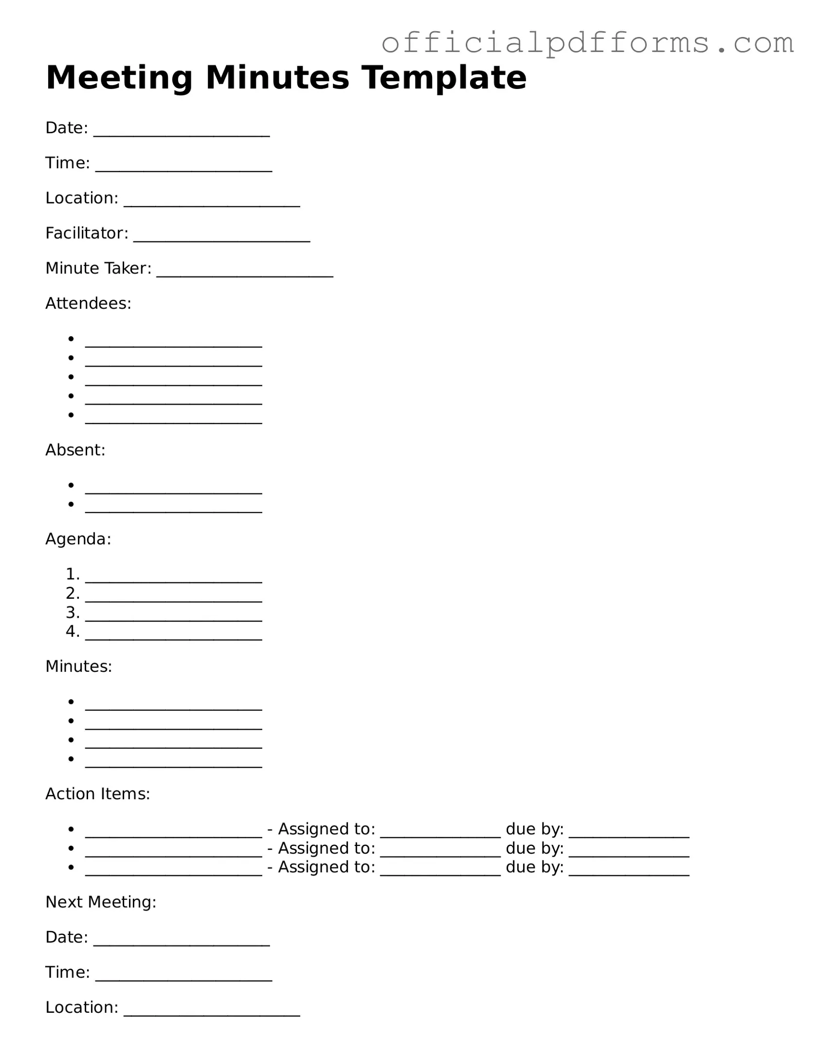 Valid Meeting Minutes Document