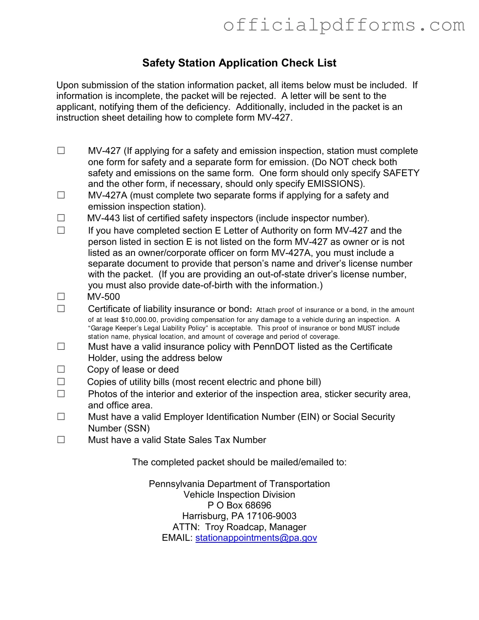 Fill in a Valid Mv 427 Penndot Form