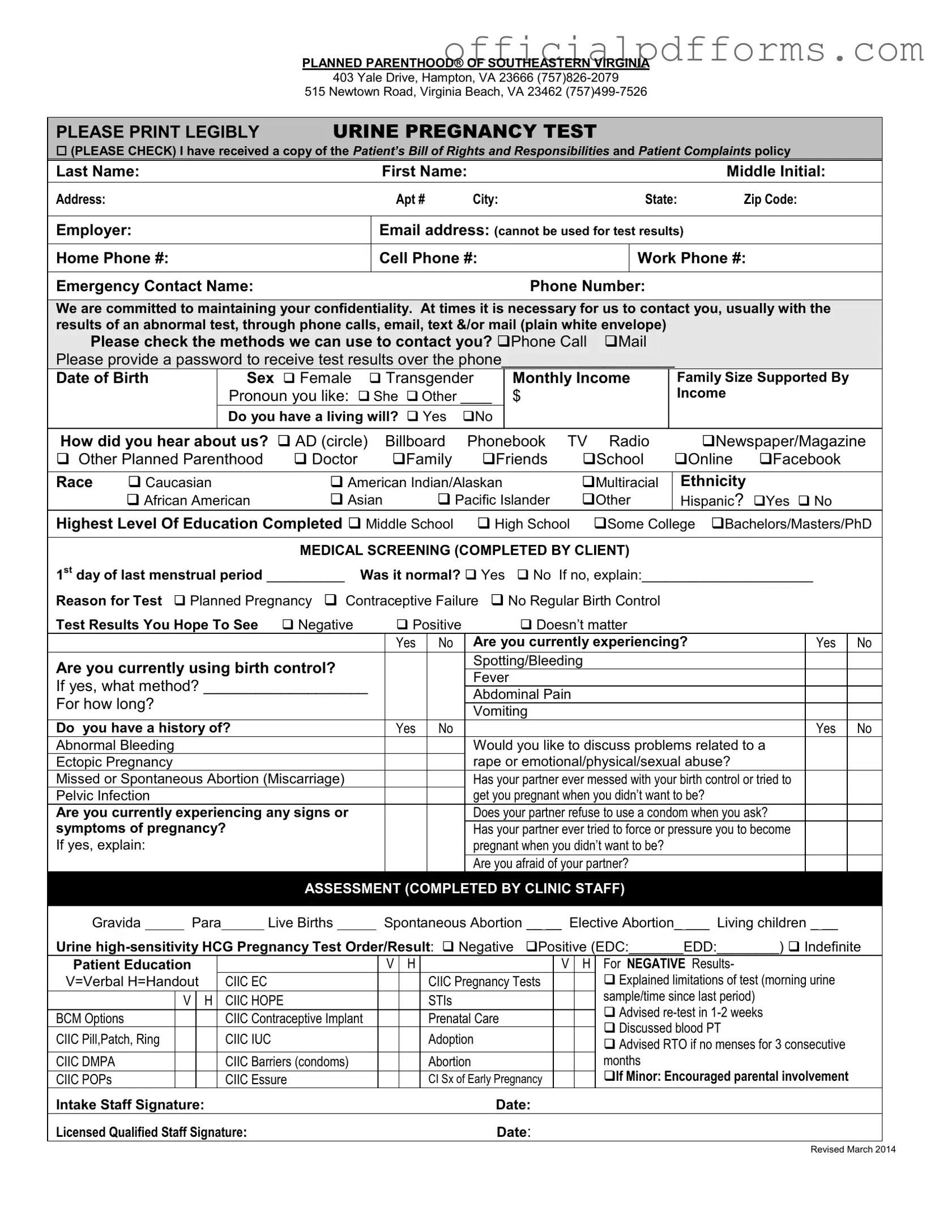 Fill in a Valid Planned Parenthood Proof Form