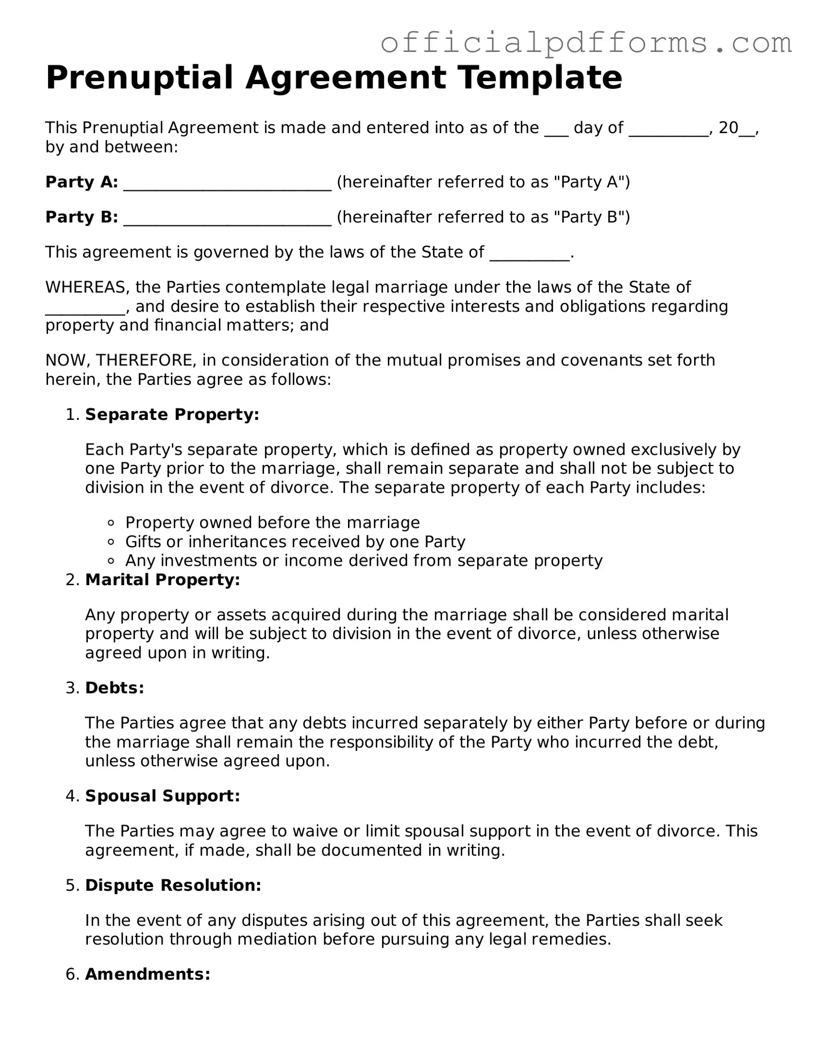 Valid Prenuptial Agreement Document