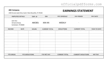 Fill in a Valid Independent Contractor Pay Stub Form