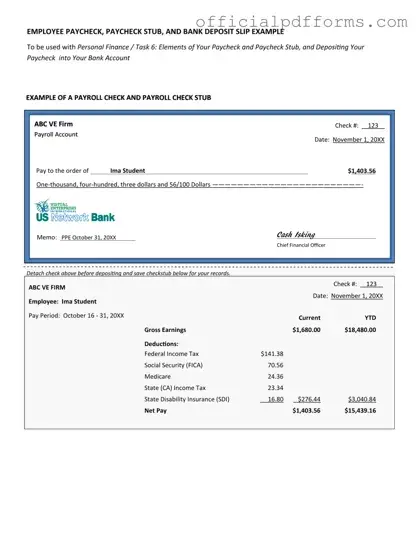 Fill in a Valid Payroll Check Form