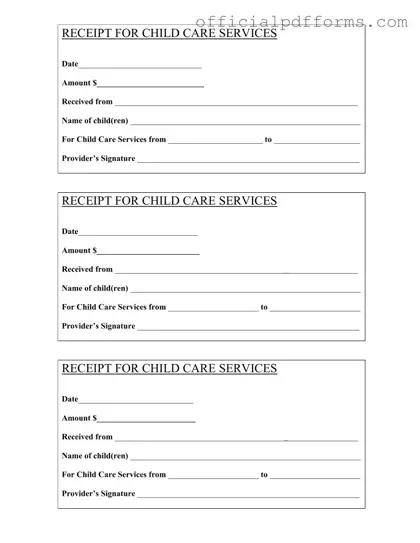 Fill in a Valid Childcare Receipt Form