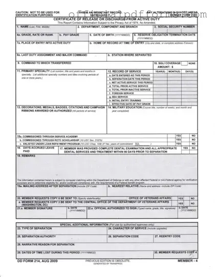 Fill in a Valid Dd 214 Form