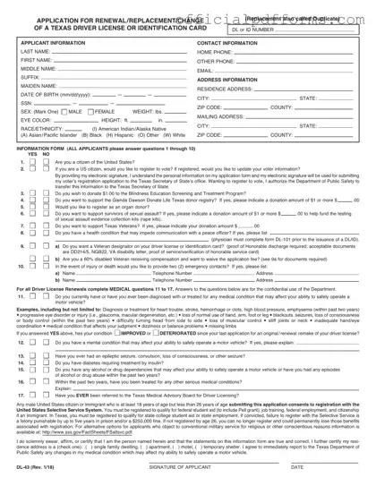Fill in a Valid DL-43 Form