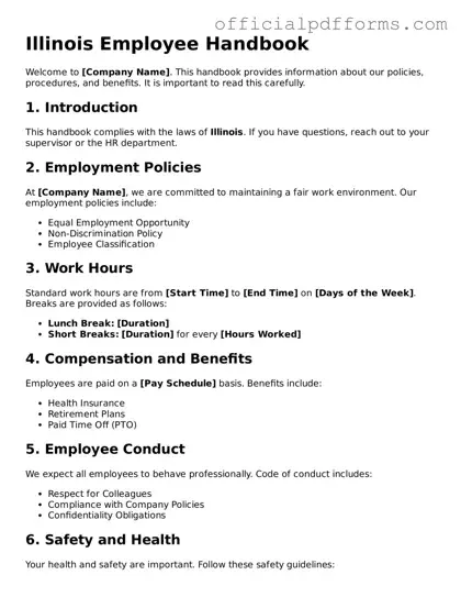 Printable Illinois Employee Handbook Template