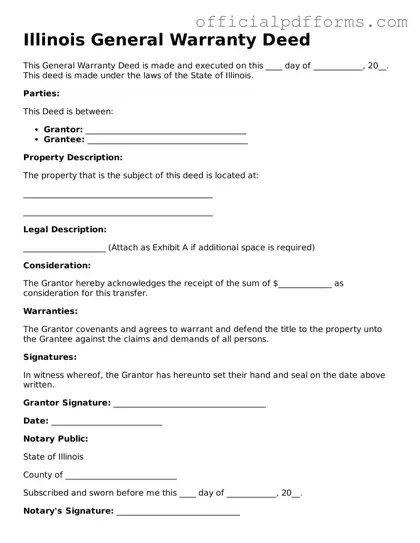 Printable Illinois Deed Template