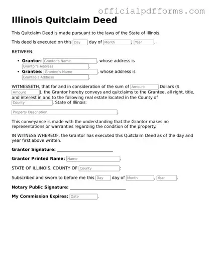 Printable Illinois Quitclaim Deed Template