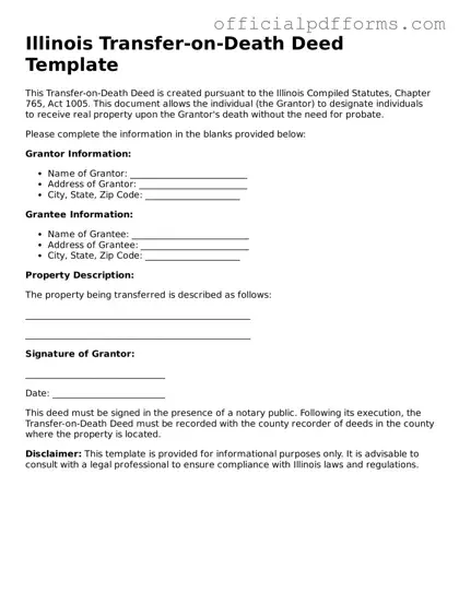 Printable Illinois Transfer-on-Death Deed Template