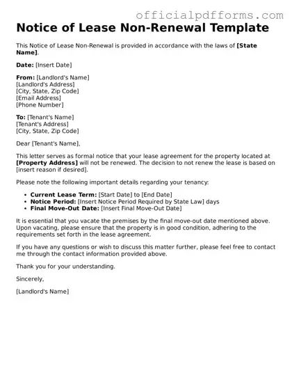Valid Notice of Lease Non-Renewal Document