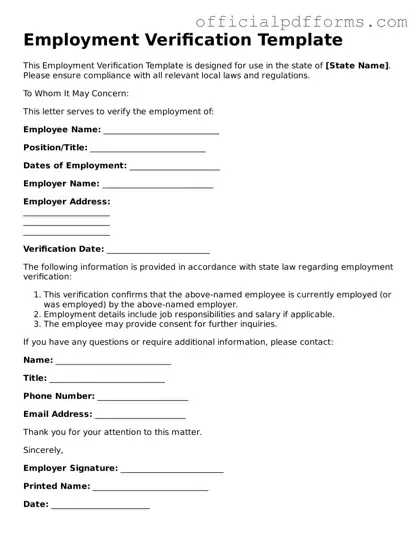 Valid Employment Verification Document