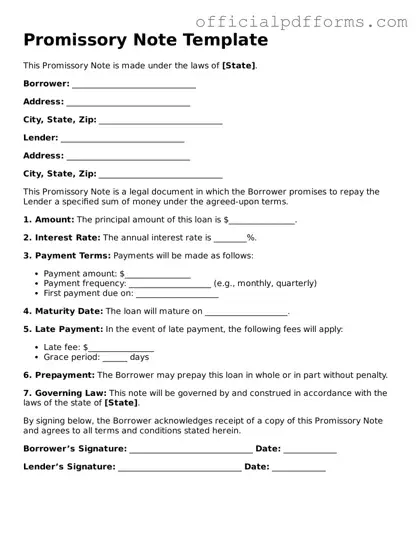 Valid Promissory Note Document