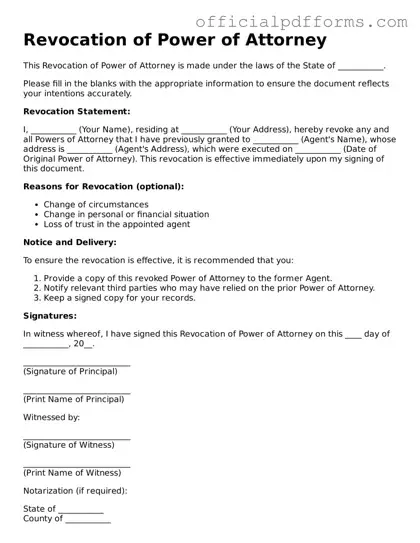 Valid Revocation of Power of Attorney Document