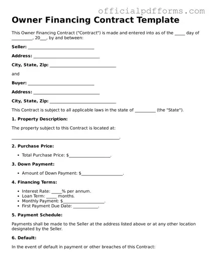 Valid Owner Financing Contract Document