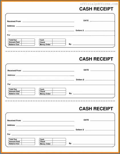Fill in a Valid Cash Receipt Form