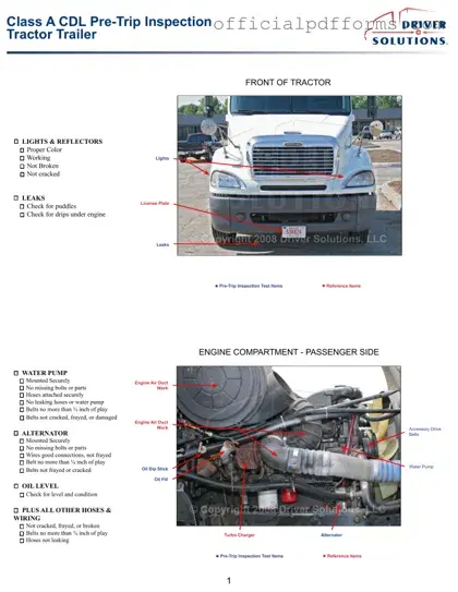 Fill in a Valid Pre Trip Inspection Checklist Form