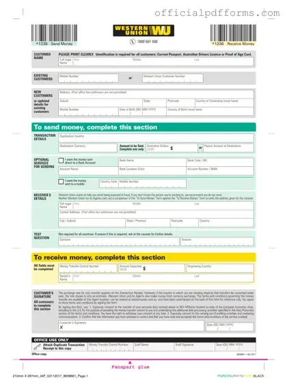 Fill in a Valid Western Union Form